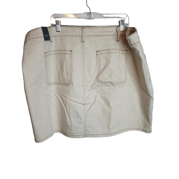 Torrid Mini Denim Button Fly Skirt, Natural, NWT Size 24 - Picture 4 of 7
